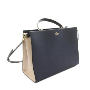 kate spade new york ハンドバッグ ショルダーバッグ トートバッグ 2way レザー 紺 ネイビー ピンクベージュ PXRU9133