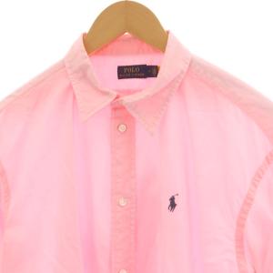 POLO RALPH LAUREN ワイシャツ カジュアルシャツ M ピンク 長袖 ポニー /RR