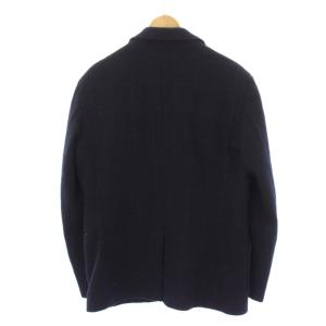 Harris Tweed HarrisTweed テーラードジャケット 上着 L 紺 ネイビー チェック柄 ノッチドラペル 長袖 /LP