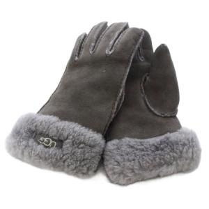 Genuine Shearling & Leather Trim Gloves 手袋 シープスキン M