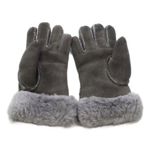 UGG australia Genuine Shearling & Leather Trim Gloves 手袋 シープスキン M