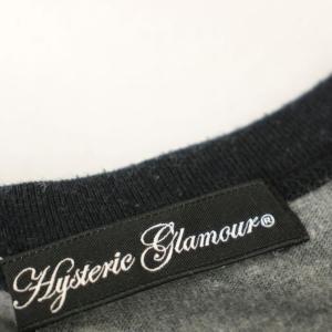 HYSTERIC GLAMOUR ラグラン ロンT Tシャツ カットソー ロゴ 長袖 F グレー 黒 20L-2810 /G