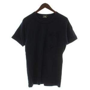 Tシャツ カットソー M 紺 半袖 ラウンドネック プリント /GG