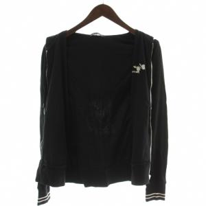 HYSTERIC GLAMOUR ジップアップパーカー 上着 黒 長袖 フード付き /GG
