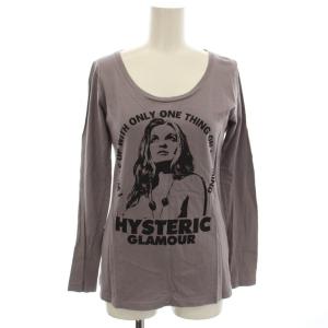 カットソー ロンT Tシャツ 長袖 バックプリント F 紫 パープル 0104CL02 /G