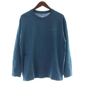 スタンダード Tシャツ L 青 ブルー 長袖 ラウンドネック ロゴプリント NT82131R /AP