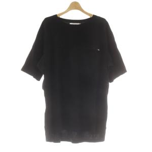 Tシャツ 3 黒 ブラック 半袖 メッシュ切替 クルーネック /AU