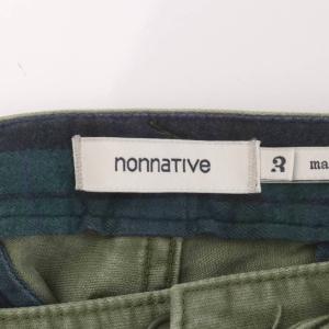 nonnative ジョガーパンツ 3 カーキ ドローストリング 裾リブ 無地 /AU