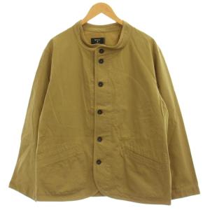 ノーカラー シャツ L ベージュ 長袖 /GP