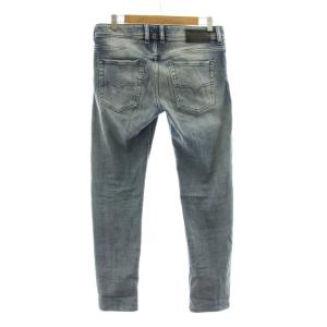 DIESEL SLEENKER-X スキニー デニムパンツ ジーンズ ボタンフライ USED加工 30 インディゴブルー