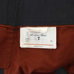 Loro Piana パンツ スラックス 紺 ネイビー 無地 ベルトループ センタープレス /LP