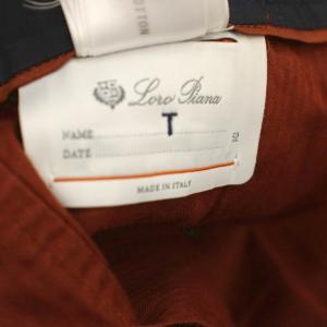 Loro Piana スラックス コットン テーパード パンツ 52 ネイビー 紺 FA00440 /G