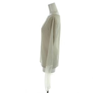 Diagram 25SS シアーアセテートカットトップ 36 ベージュ 長袖 ボートネック 0325142384 /KG