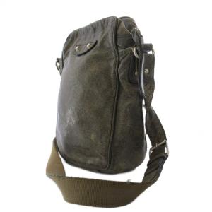 BALENCIAGA クラシックリポーター レザー ショルダーバッグ カーキ 272861