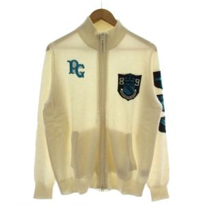 18AW ニットパーカー 上着 5 アイボリー 長袖 ワッペン カシミヤ /GG