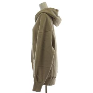 L'Appartement ×Americana ジップアップパーカー 上着 ベージュ 長袖 裏起毛 フード付き /GG
