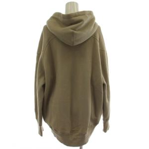 L'Appartement ×Americana ジップアップパーカー 上着 ベージュ 長袖 裏起毛 フード付き /GG