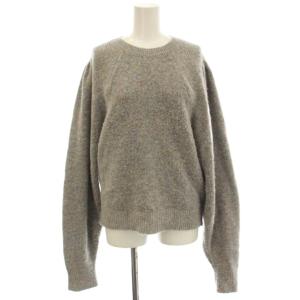 モヘヤ混 ニット 長袖 セーター 38 グレー  PU1801-22A072E /G