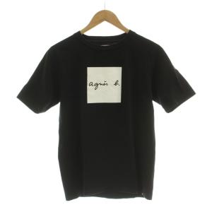 Tシャツ M 黒 ブラック ロゴ ラウンドネック 半袖 /DU