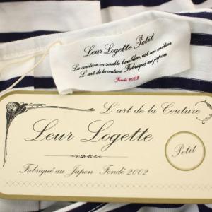 leur logette パフスリーブ カットソー ボーダー 半袖 Tシャツ 1 白 ネイビー P-0081 /G
