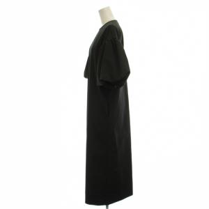 UNITED ARROWS タグ付き バルーン袖ワンピース 36 黒 ブラック 無地 1526-162-5253 /GP