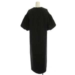 UNITED ARROWS タグ付き バルーン袖ワンピース 36 黒 ブラック 無地 1526-162-5253 /GP