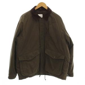 ジャケット 上着 L カーキ 長袖 コーデュロイ襟 フラップポケット 中綿 223-1502 /LP