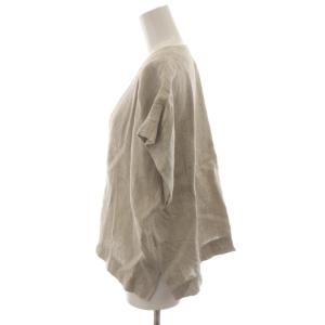 SACRA RUSTIC LINEN TOP ラスティックリネントップ ベスト 麻 リネン 38 ベージュ Vネック