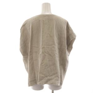 SACRA RUSTIC LINEN TOP ラスティックリネントップ ベスト 麻 リネン 38 ベージュ Vネック