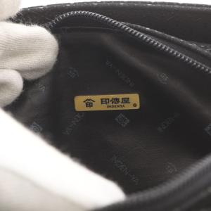 INDEN‐YA ハンドバッグ チェック柄 レザー 黒 ブラック /AN13