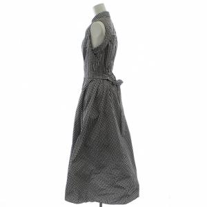 SNIDEL 23SS ノースリフィッシュテールシャツワンピース 0 黒 白 ミモレ丈 ギンガムチェック SWFO232062
