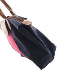 Longchamp ル プリアージュ トートバッグ ナイロン レザー ピンク 紺 ネイビー /YM