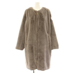 24AW TAMIL ノーカラーコート ボア ブラウン LTAT24A4908