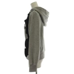 LANVIN en Bleu ビジューフリルパーカー 38 グレー 長袖 フード付き スパンコール 3916723 /GG