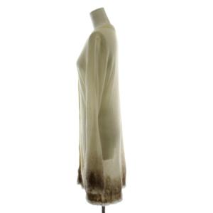 Ermanno Scervino ロングカーディガン ニット 42 アイボリー 茶 長袖 アルパカ D135N512SPVEO /GG
