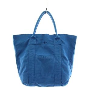 トートバッグ ハンドバッグ キャンバス 青 ブルー /AN34
