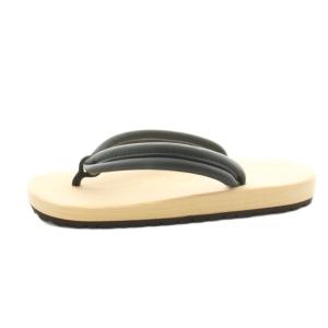 BIRKENSTOCK BEAMS JAPAN 別注 うらつか工房 下駄 サンダル レザー S ベージュ 黒 ブラック /KU