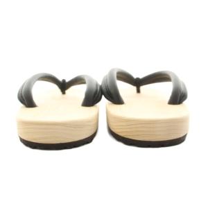 BIRKENSTOCK BEAMS JAPAN 別注 うらつか工房 下駄 サンダル レザー S ベージュ 黒 ブラック /KU