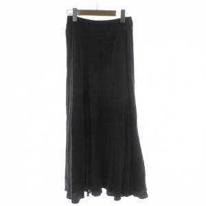 Plage 25AW Washable Fibril ロングスカート 36 グレー フレア ロング丈 ウエストゴム