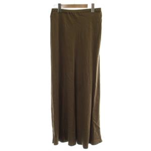 24SS Cu/R Maxi SK マキシスカート 茶 ウエストゴム ロング丈 24-060-520-8020-1-0