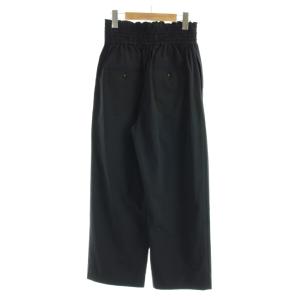 JOURNAL STANDARD 24SS パンツ 36 黒 ブラック シャーリングウエスト ワイドシルエット 24030400911010