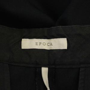EPOCA パンツ キュロット 40 黒 ブラック 無地 ワイドシルエット ひざ丈 /LP