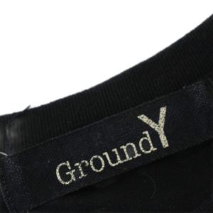 Ground Y ロンT 長袖 ロゴ Tシャツ カットソー 3 黒 ブラック GY-T23-021 /G