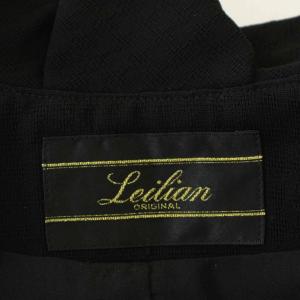 Leilian ブラックフォーマル セットアップ スカート フリルカラージャケット 9 黒 ブラック 0880099 /G