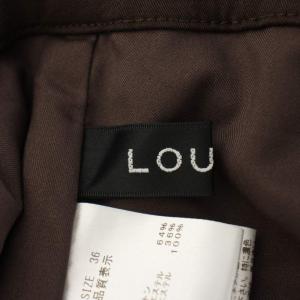 LOUNIE スカート 36 茶色 ブラウン ロング丈 タック 飾りボタン /DU