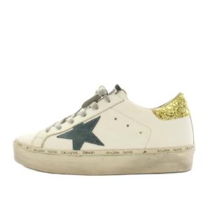 ハイスター HI STAR スニーカー ローカット シューズ ダメージ加工 レザー 36 白 ホワイト