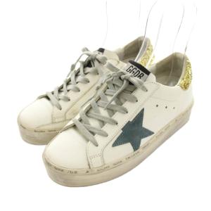 GOLDEN GOOSE ハイスター HI STAR スニーカー ローカット シューズ ダメージ加工 レザー 36 白 ホワイト