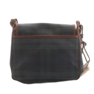 POLO RALPH LAUREN ブラックウォッチ ショルダーバッグ PVC レザー 緑 グリーン 茶 ブラウン /AN60