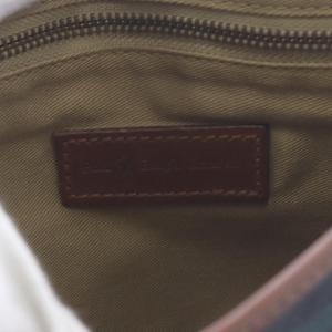 POLO RALPH LAUREN ブラックウォッチ ショルダーバッグ PVC レザー 緑 グリーン 茶 ブラウン /AN60
