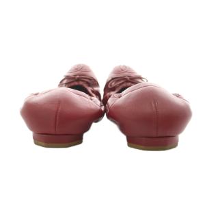 CHANEL ココマーク バレエシューズ 37 レッド